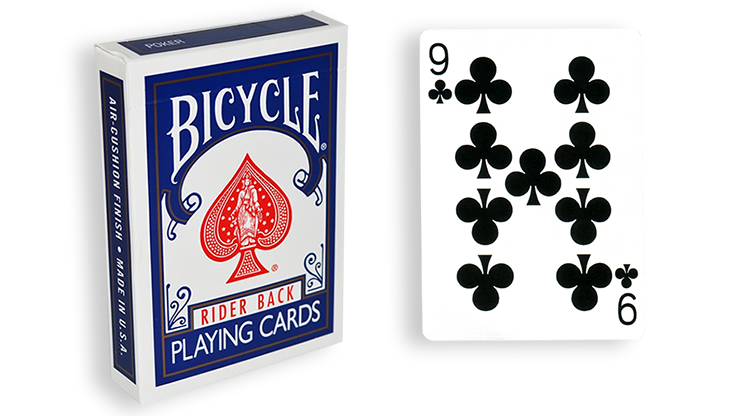 Blue One-Way Forcing Deck - 9 of Clubs