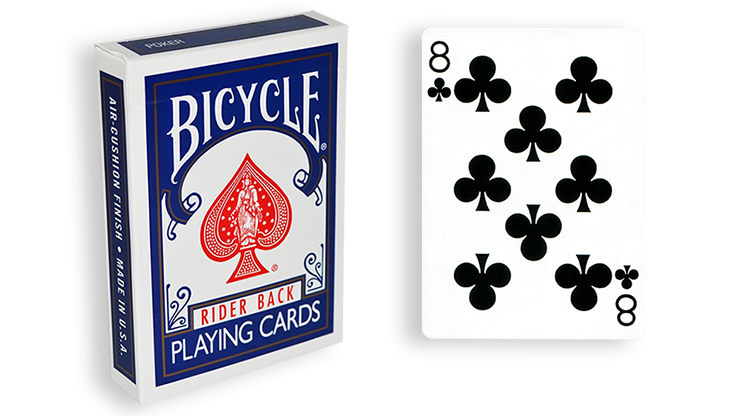 Blue One-Way Forcing Deck - 8 of Clubs