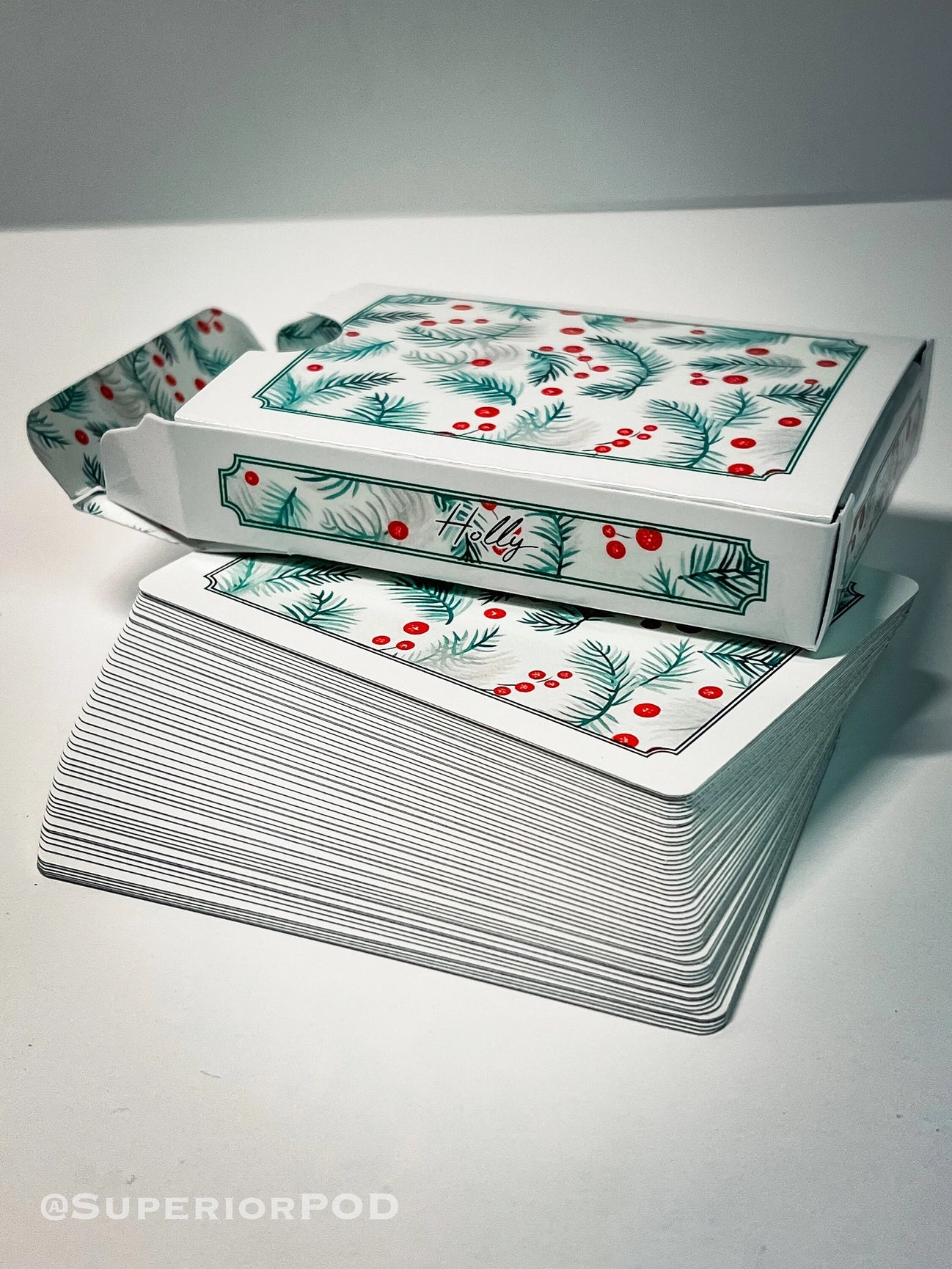 Christmas Holly Playing Cards
