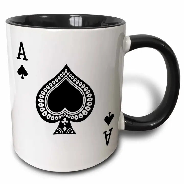 Two-Tone Black Mug - Ace of Spades Design (11 oz)