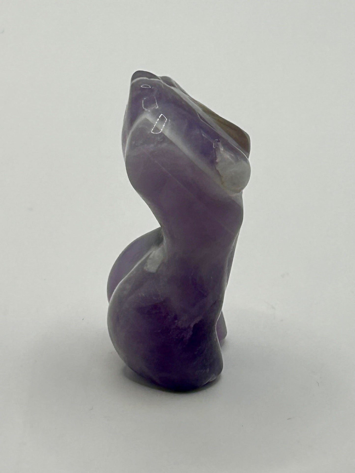 Amethyst Female Torso Carving