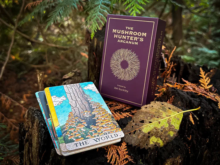 The Mushroom Hunter’s Arcanum - Gold Gilded, Fungi-Themed Tarot Deck