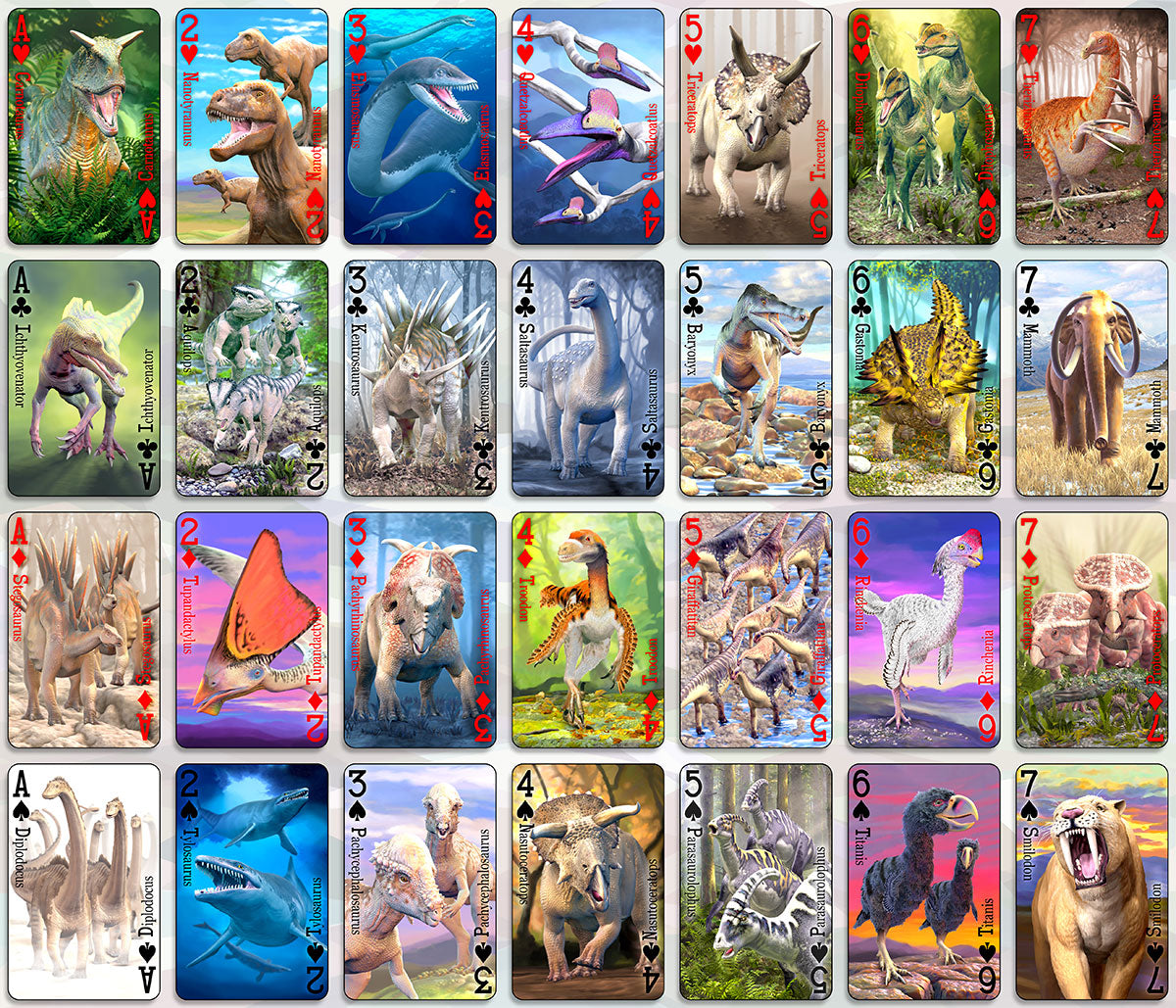 3D Playing Cards - Dinosaurs