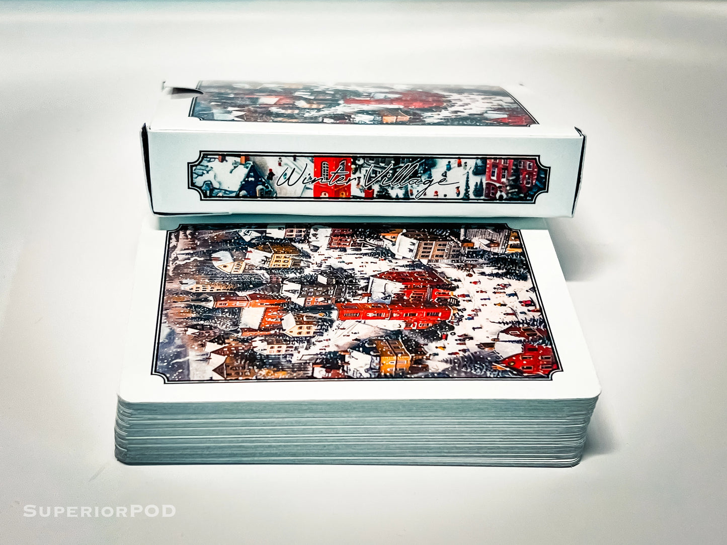 Winter Village Playing Cards
