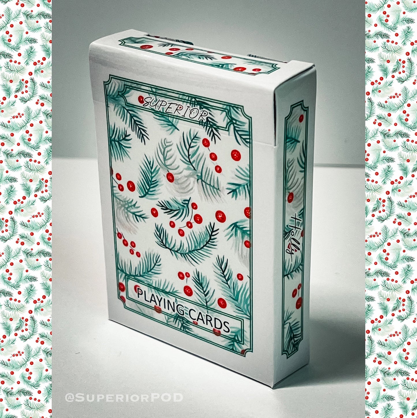 Christmas Holly Playing Cards