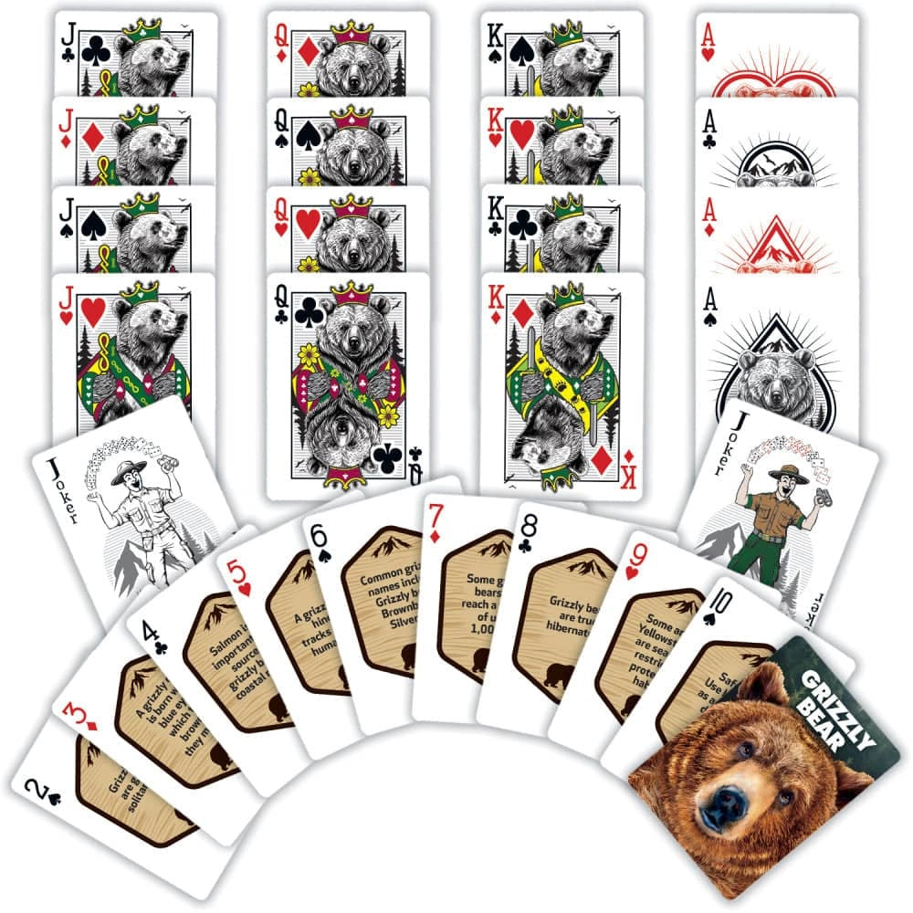 Grizzly Bear Playing Cards by Masterpieces