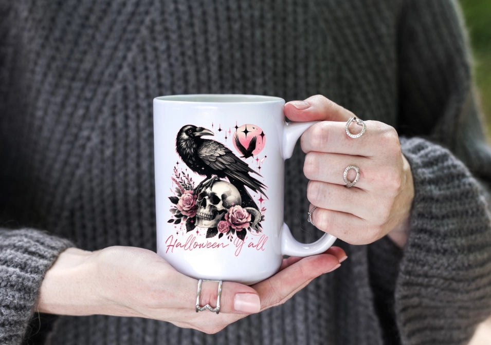 Halloween Raven Black/Crow - 15oz Coffee Mug