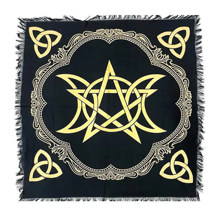 Triple Moon Pentagram Altar Cloth (24 X 24 in.)