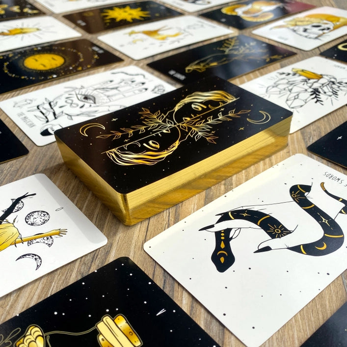 New Moon Tarot Deck - Gold Gilded