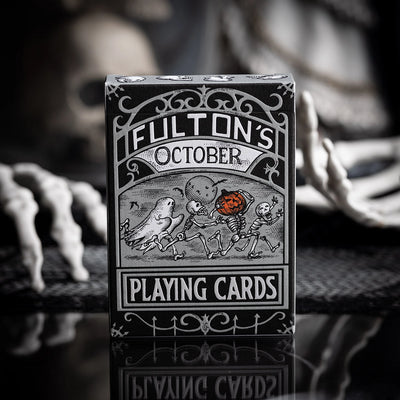 Fultons October Tombstone Grey Halloween Playing Cards