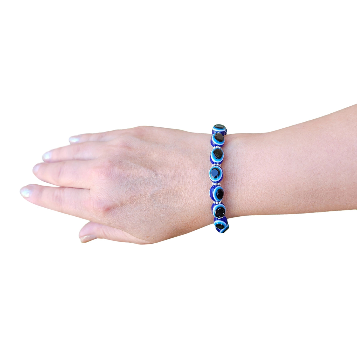 Evil Eye Blue Beaded Bracelet