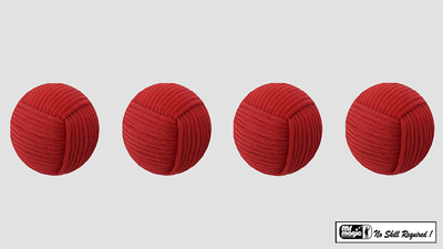 Rope Balls 1 inch / Set of 4 (Red) by Mr. Magic