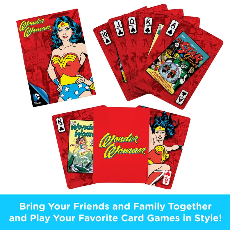 DC Comics Retro Wonder Woman Playing Cards by Aquarius