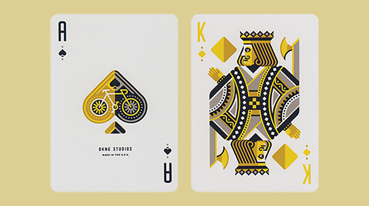 DKNG Yellow Wheel Playing Cards by Art of Play