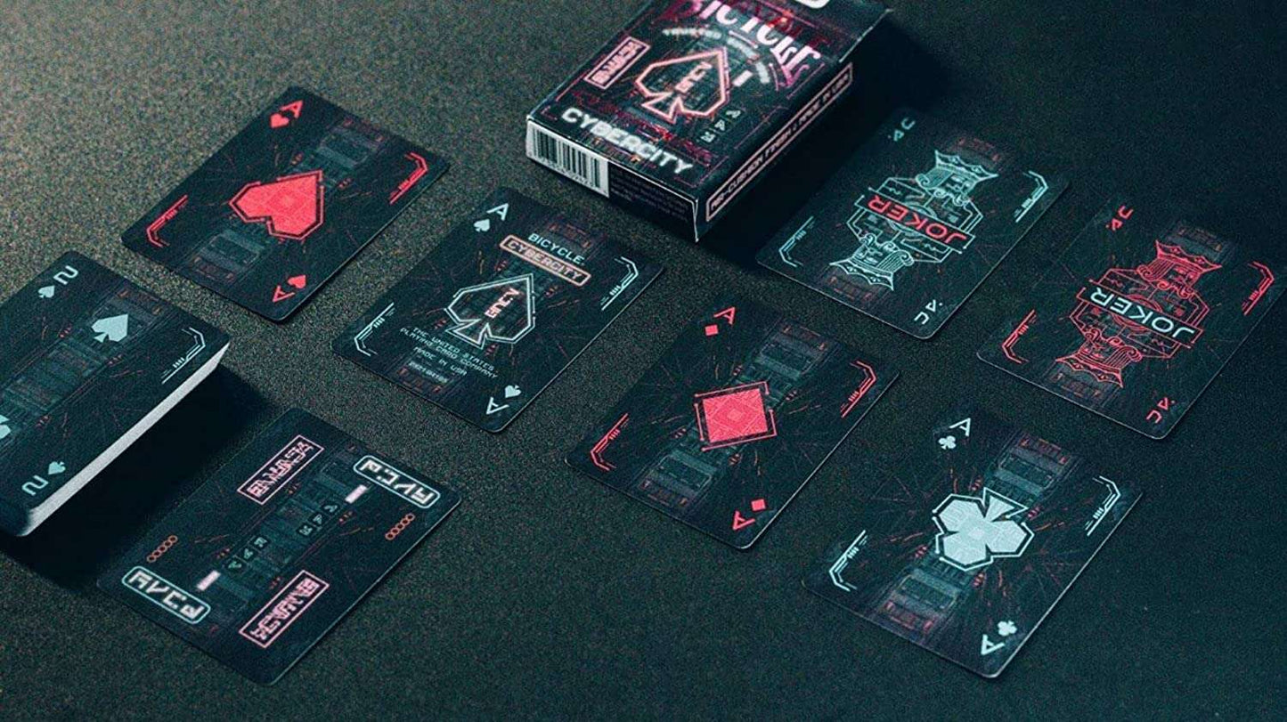 PlayingCardDecks.com-Cyberpunk Cyber City Bicycle Playing Cards