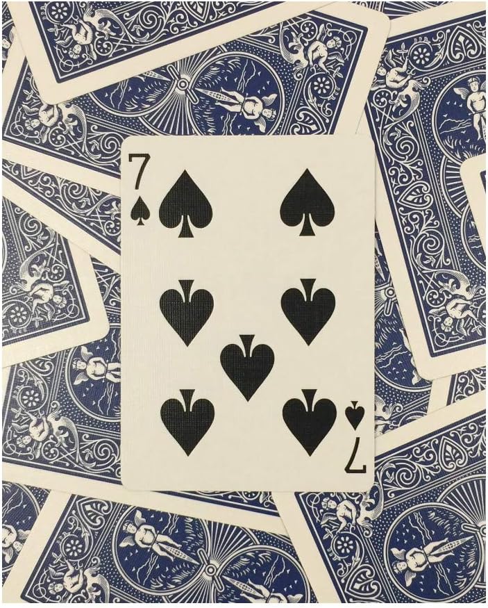 Blue One-Way Forcing Deck - 7 of Spades