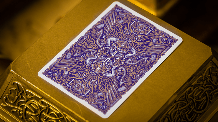 PlayingCardDecks.com-Gods of Norse Purple Royal Playing Cards TPCC
