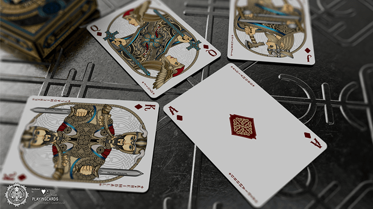 PlayingCardDecks.com-Valhalla Viking Sapphire Playing Cards USPCC