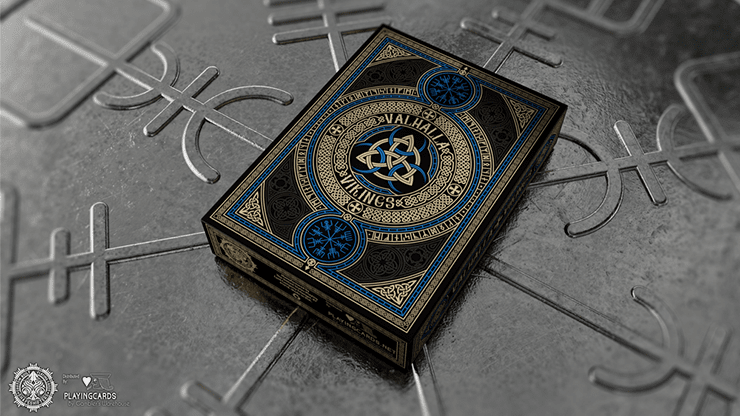 PlayingCardDecks.com-Valhalla Viking Sapphire Deluxe Playing Cards USPCC