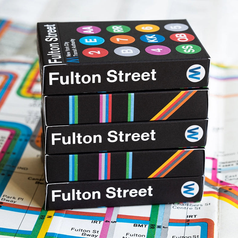 BLACK EDITION FULTON STREET MTA PLAYING CARDS (1972 VIGNELLI MAP)