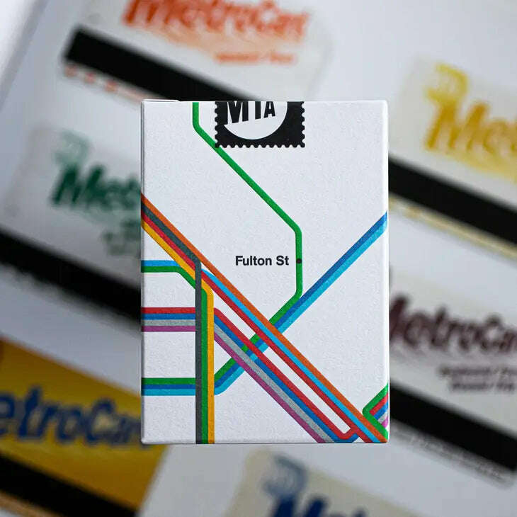 PlayingCardDecks.com-Fulton Street MTA 1972 Vignelli Map Playing Cards USPCC