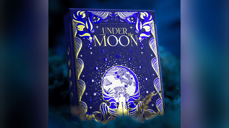 PlayingCardDecks.com-Under the Moon Midnight Blue Playing Cards Cartamundi