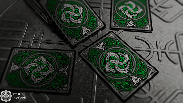 PlayingCardDecks.com-Valhalla Viking Emerald Playing Cards USPCC