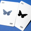 Butterfly Worker Marked Playing Cards Blue Cartamundi