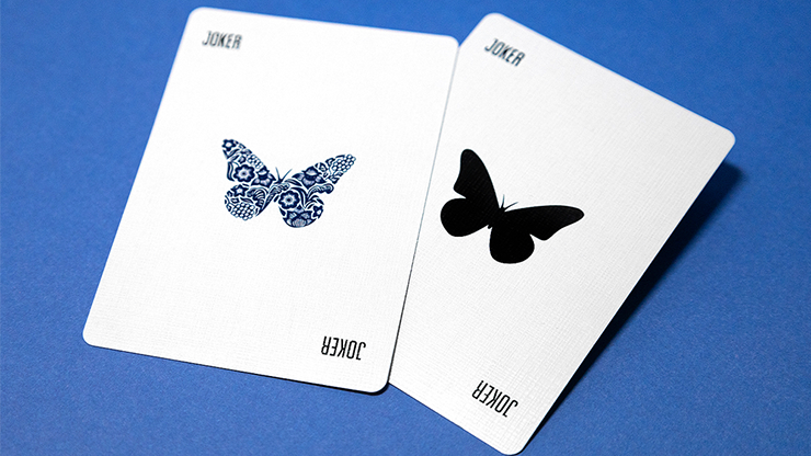 Butterfly Worker Marked Playing Cards Blue Cartamundi