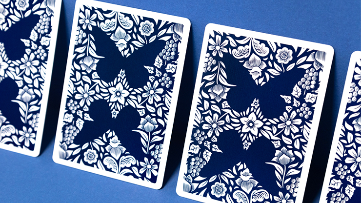 Butterfly Worker Marked Playing Cards Blue Cartamundi