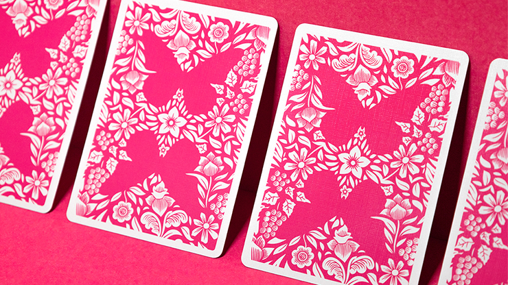 Butterfly Worker Marked Playing Cards Pink Cartamundi