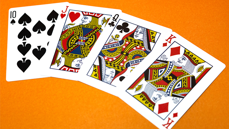 Butterfly Worker Marked Playing Cards Orange Cartamundi