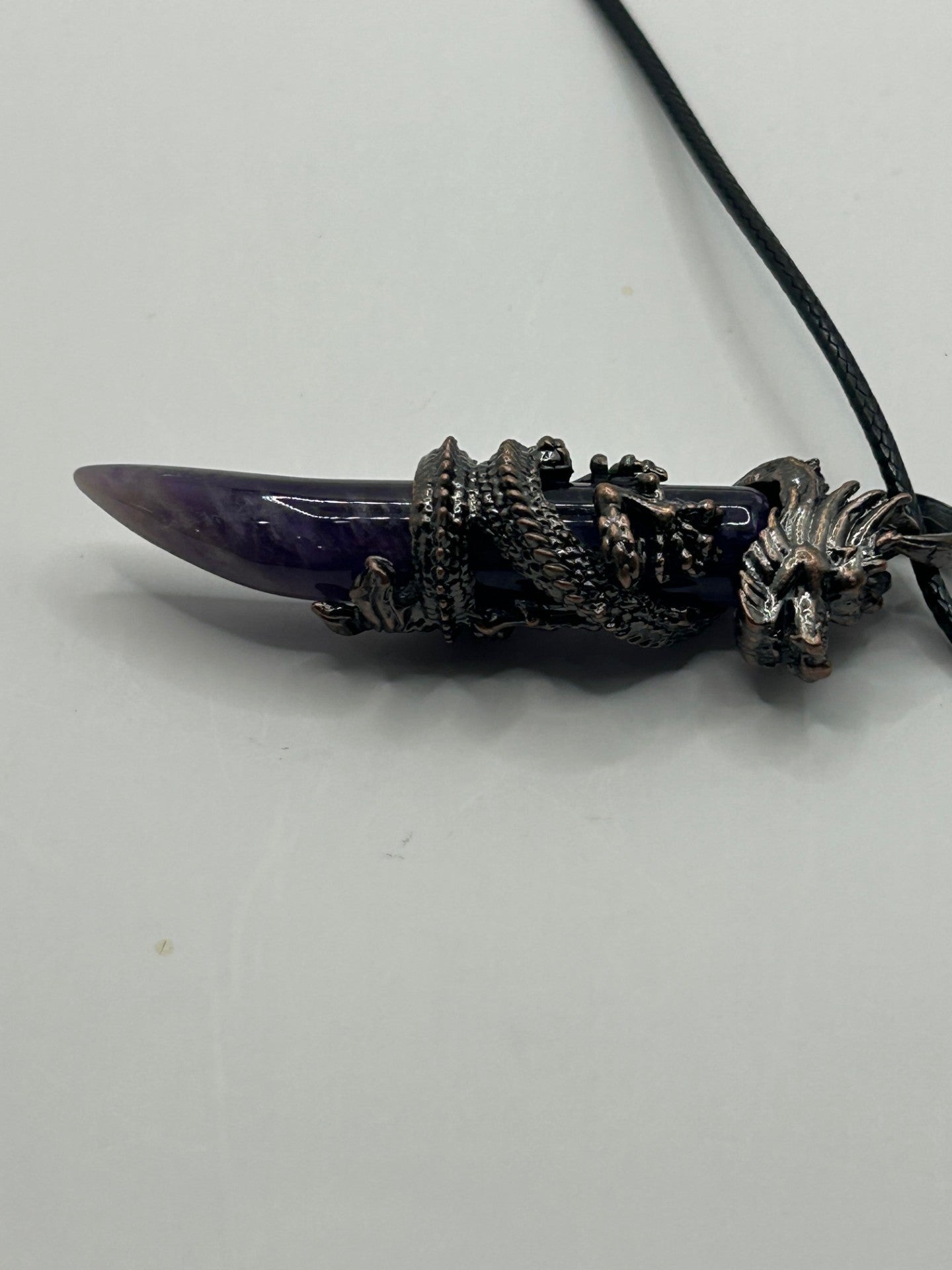 Dragon Pendant Necklace in Amethyst