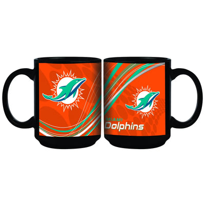 Miami Dolphins 15oz Black Mug
