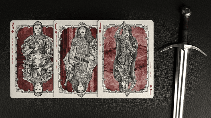 PlayingCardDecks.com-Warrior Women v1 Gilded Playing Cards USPCC