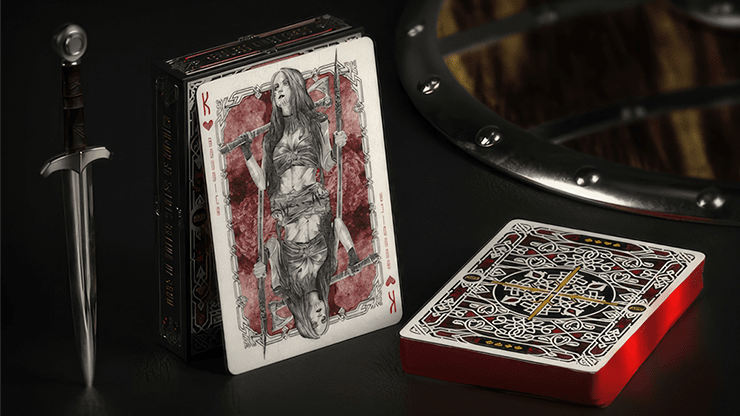 PlayingCardDecks.com-Warrior Women v1 Gilded Playing Cards USPCC