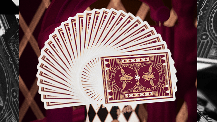 PlayingCardDecks.com-Montauk Hotel Burgundy Playing Cards USPCC