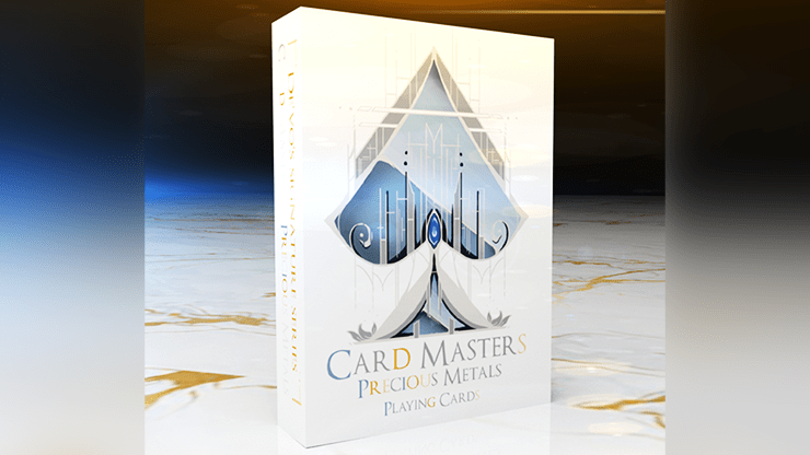 PlayingCardDecks.com-Card Masters Precious Metal White Playing Cards USPCC