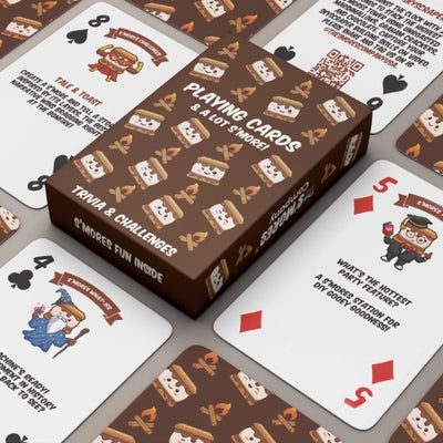 S'mores-Themed Playing Cards, Triva, Challenges, Smore Games