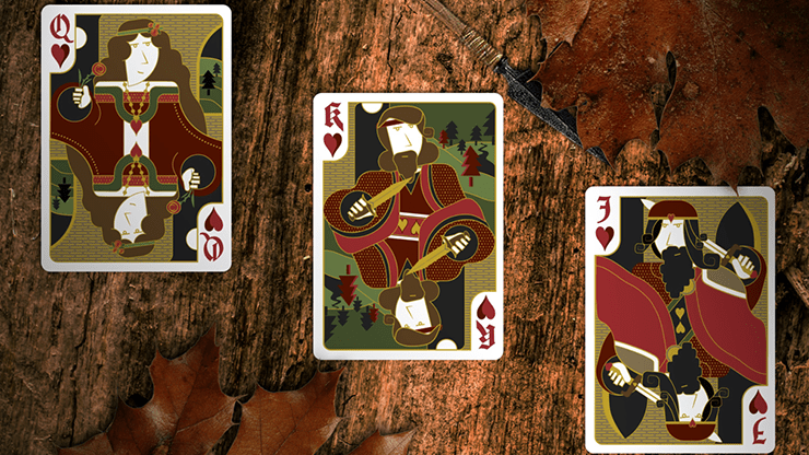 PlayingCardDecks.com-Secret Tale of Robin Hood Black Owl Playing Cards WJPC