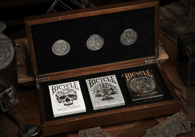 PlayingCardDecks.com-Apocalypse Bicycle Wooden Box Set (3 Decks & 3 Coins) Playing Cards