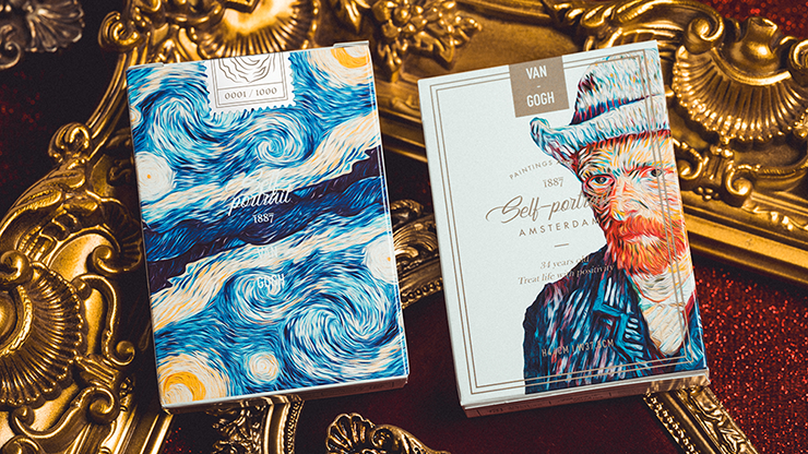 Van Gogh Self-Portrait Playing Cards with Numbered Seal