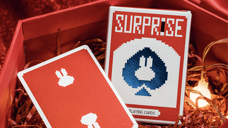 PlayingCardDecks.com-Surprise Deck V5 Red Playing Cards by Bacon Playing Card Company
