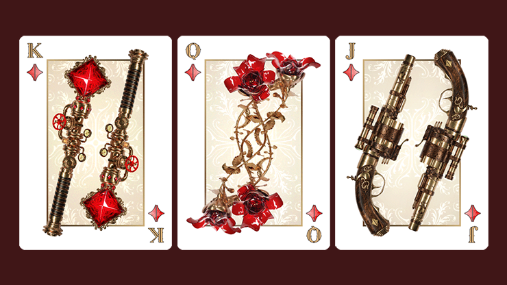 Victorian Steampunk Silver Playing Cards NPCC