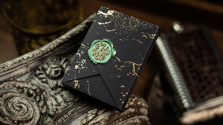 PlayingCardDecks.com-Fluid Art Green Luxury Playing Cards TCC