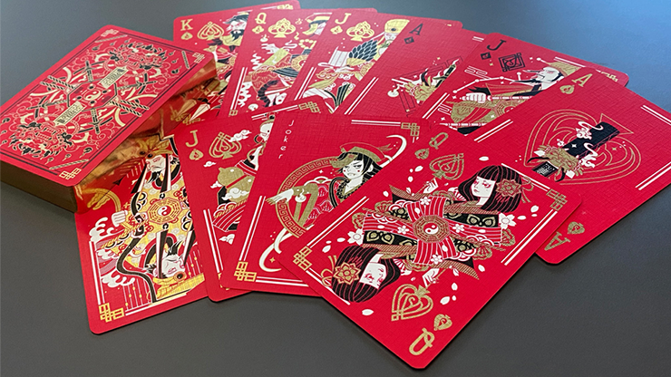 PlayingCardDecks.com-Geung Si The Torpor Red Playing Cards