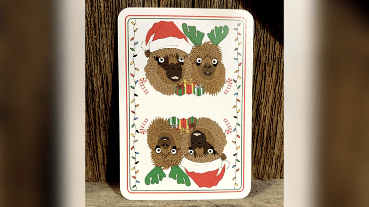 PlayingCardDecks.com-Alpaca Christmas Kids Mini Playing Cards