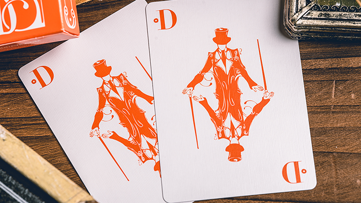 Smoke & Mirrors V9 Orange Edition Playing Cards by Dan & Dave