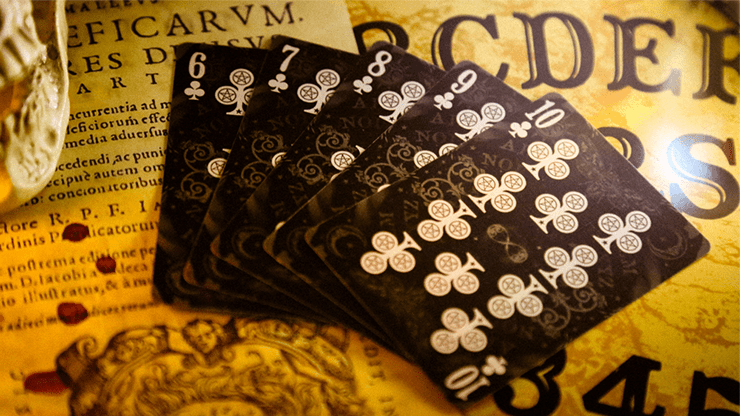 PlayingCardDecks.com-Divination Black Playing Cards by Midnight Cards LPCC
