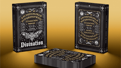 PlayingCardDecks.com-Divination Black Playing Cards by Midnight Cards LPCC